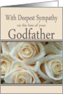 Godfather - With Deepest Sympathy, Pale Pink roses card