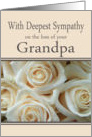 Grandpa - With Deepest Sympathy, Pale Pink roses card