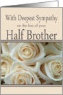 Half Brother - With Deepest Sympathy, Pale Pink roses card