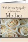 Mother - With Deepest Sympathy, Pale Pink roses card