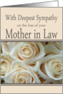 Mother in Law - With Deepest Sympathy, Pale Pink roses card
