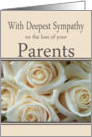 Parents - With Deepest Sympathy, Pale Pink roses card