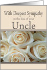 Uncle With Deepest Sympathy, Pale Pink Roses card