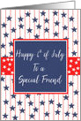 To a Special Friend 4th of July Blue Chalkboard card