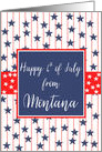 Montana 4th of July Blue Chalkboard card