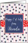 Nevada 4th of July Blue Chalkboard card