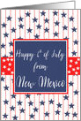 New Mexico 4th of July Blue Chalkboard card