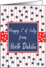 North Dakota 4th of July Blue Chalkboard card