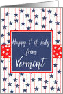 Vermont 4th of July Blue Chalkboard card