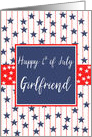 Girlfriend 4th of July Blue Chalkboard card