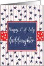 Goddaughter 4th of July Blue Chalkboard card