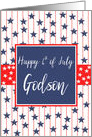 Godson 4th of July Blue Chalkboard card