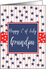 Grandpa 4th of July Blue Chalkboard card