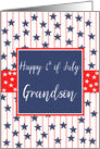 Grandson 4th of July Blue Chalkboard card