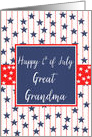 Great Grandma 4th of July Blue Chalkboard card
