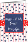 Great Grandpa 4th of July Blue Chalkboard. card