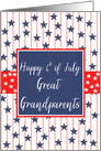 Great Grandparents 4th of July Blue Chalkboard card