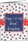 Great Grandson 4th of July Blue Chalkboard card