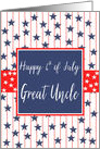 Great Uncle 4th of July Blue Chalkboard card