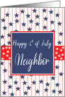 Neighbor 4th of July Blue Chalkboard card