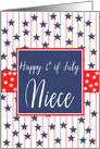 Niece 4th of July Blue Chalkboard card