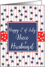 Niece & Husband 4th of July Blue Chalkboard card