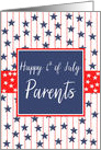 Parents 4th of July Blue Chalkboard card