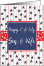 Son & Wife 4th of July Blue Chalkboard card