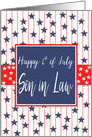 Son in Law 4th of July Blue Chalkboard card