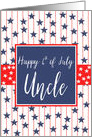 Uncle 4th of July Blue Chalkboard card