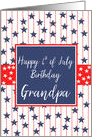 Grandpa 4th of July Birthday Blue Chalkboard card