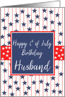 Husband 4th of July Birthday Blue Chalkboard card