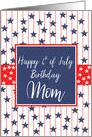Mom 4th of July Birthday Blue Chalkboard card