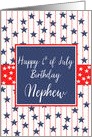 Nephew 4th of July Birthday Blue Chalkboard card