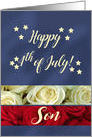 Son Happy 4th of July Patriotic roses card