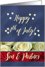 Son & Partner Happy 4th of July Patriotic Roses card