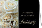 Anniversary card for Dad & Step Mom - Pale pink roses card
