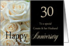30th Anniversary card for Cousin & Husband - Pale pink roses card