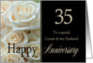 35th Anniversary card for Cousin & Husband - Pale pink roses card
