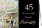 45th Anniversary card to a couple - Pale pink roses card