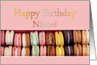 Happy Birthday for Niece - French macarons card