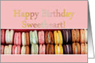 Happy Birthday for Sweetheart - French macarons card