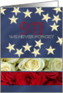 Patriot Day - 9.11 we never forget - Patriotic roses card