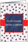 Patriot Day - remember that day .. - blue chalkboard stars and stripes card