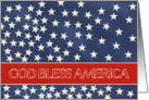 Patriot Day - god bless America - blue chalkboard stars and stripes card