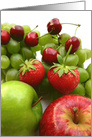 Red and Green Fruits Blank Any Occasion card