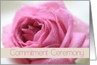 Commitment Ceremony Invitation Pink Rose card