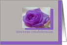 Spanish Sympathy Purple Rose card