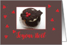French Joyeux Noël Sweet Chocolate Cupcake card