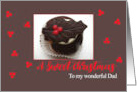 Dad Sweet Christmas Chocolate Cupcake A Christmas card